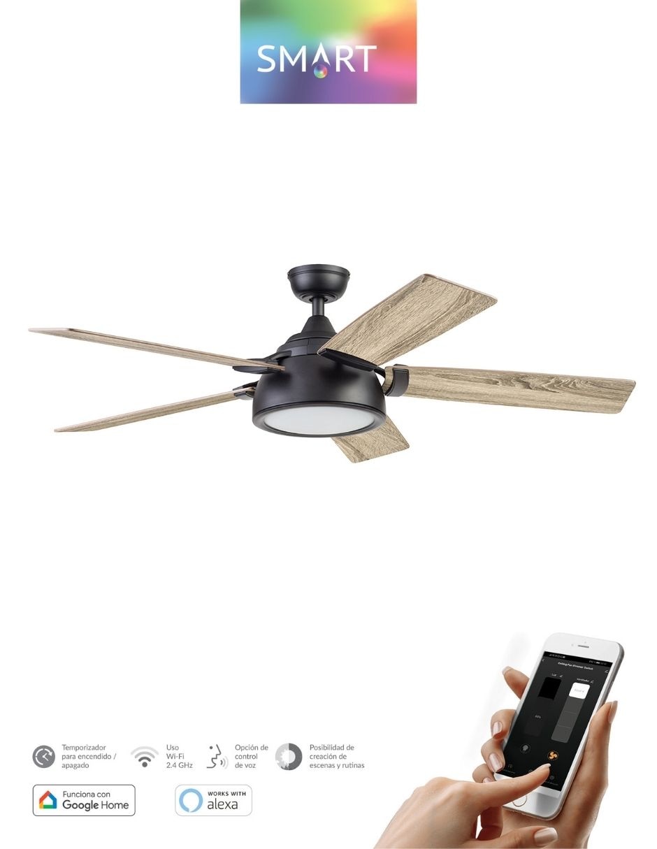 Ventilador de techo con control remoto 3 velocidades