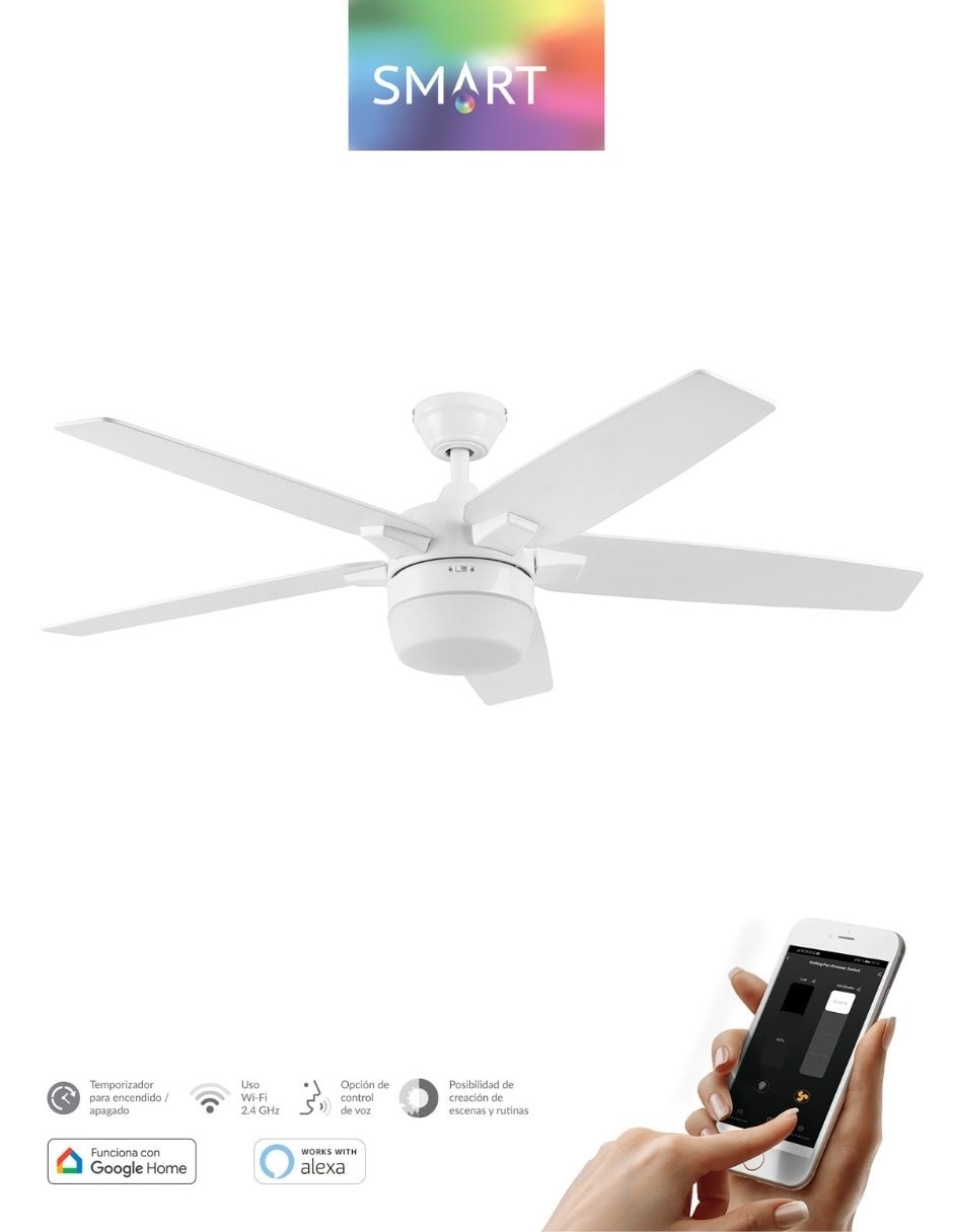 Ventilador de techo con control remoto 3 velocidades 6