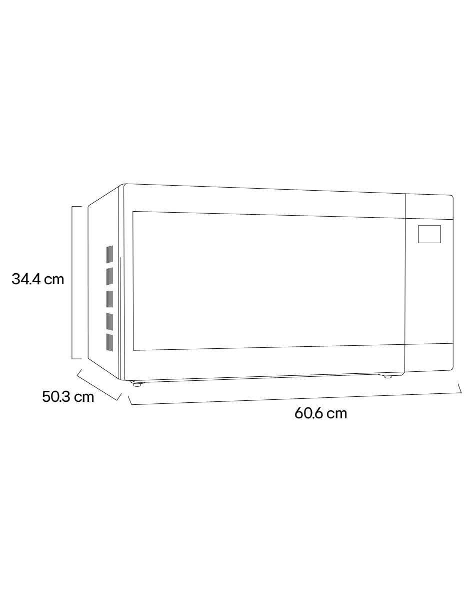 Horno eléctrico Lg MS2097HST capacidad 2 pies