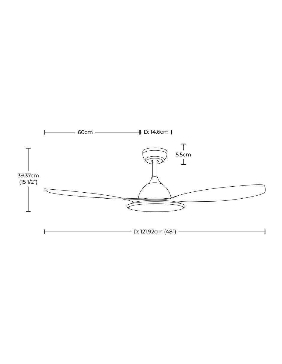 Ventilador de techo con control remoto 6 velocidades 6
