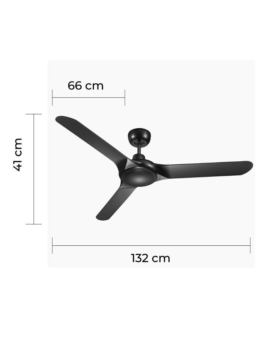 Ventilador de techo con control remoto 1 velocidad 2