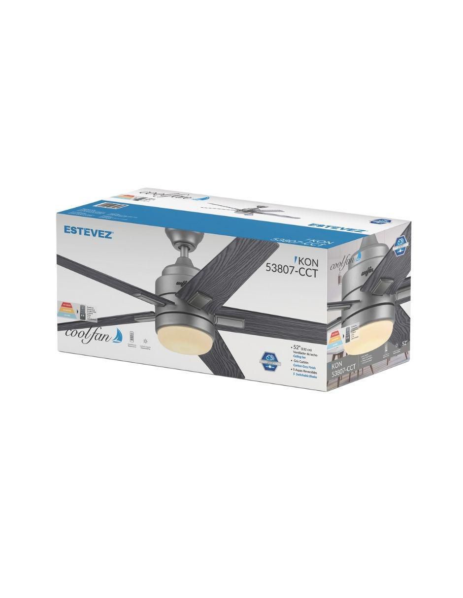 Ventilador de techo con control remoto 3 velocidades 4