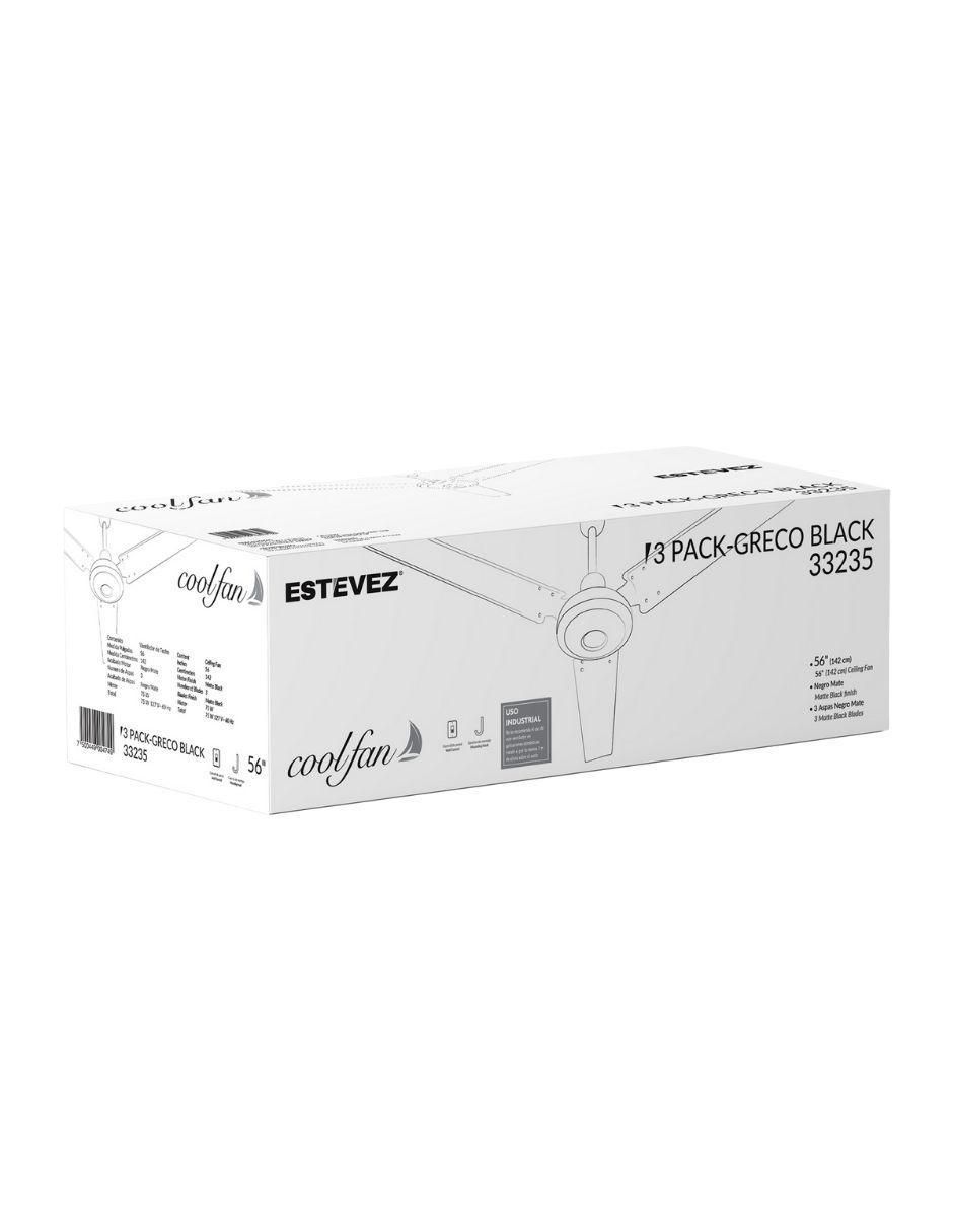 Ventilador de techo con control remoto 3 velocidades 4