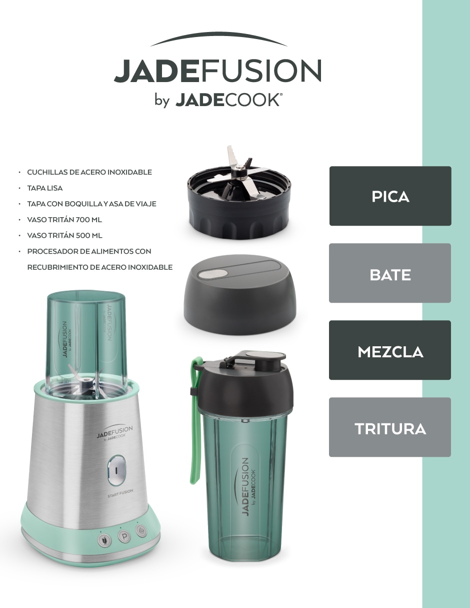 Set procesador de alimentos Jade Cook cuchillas de acero inoxidable