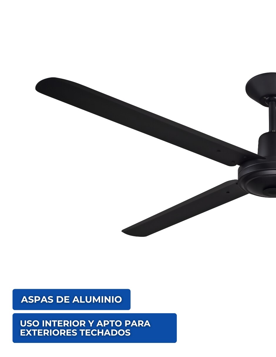 Ventilador de techo narvik con control remoto 3 velocidades