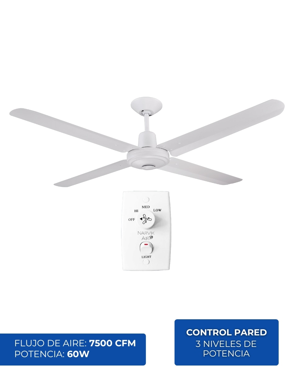 Ventilador de techo con control remoto 3 velocidades 2