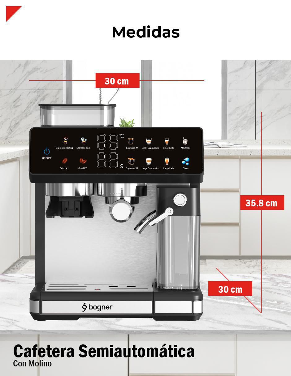 Cafetera con molino Bogner bdcm10