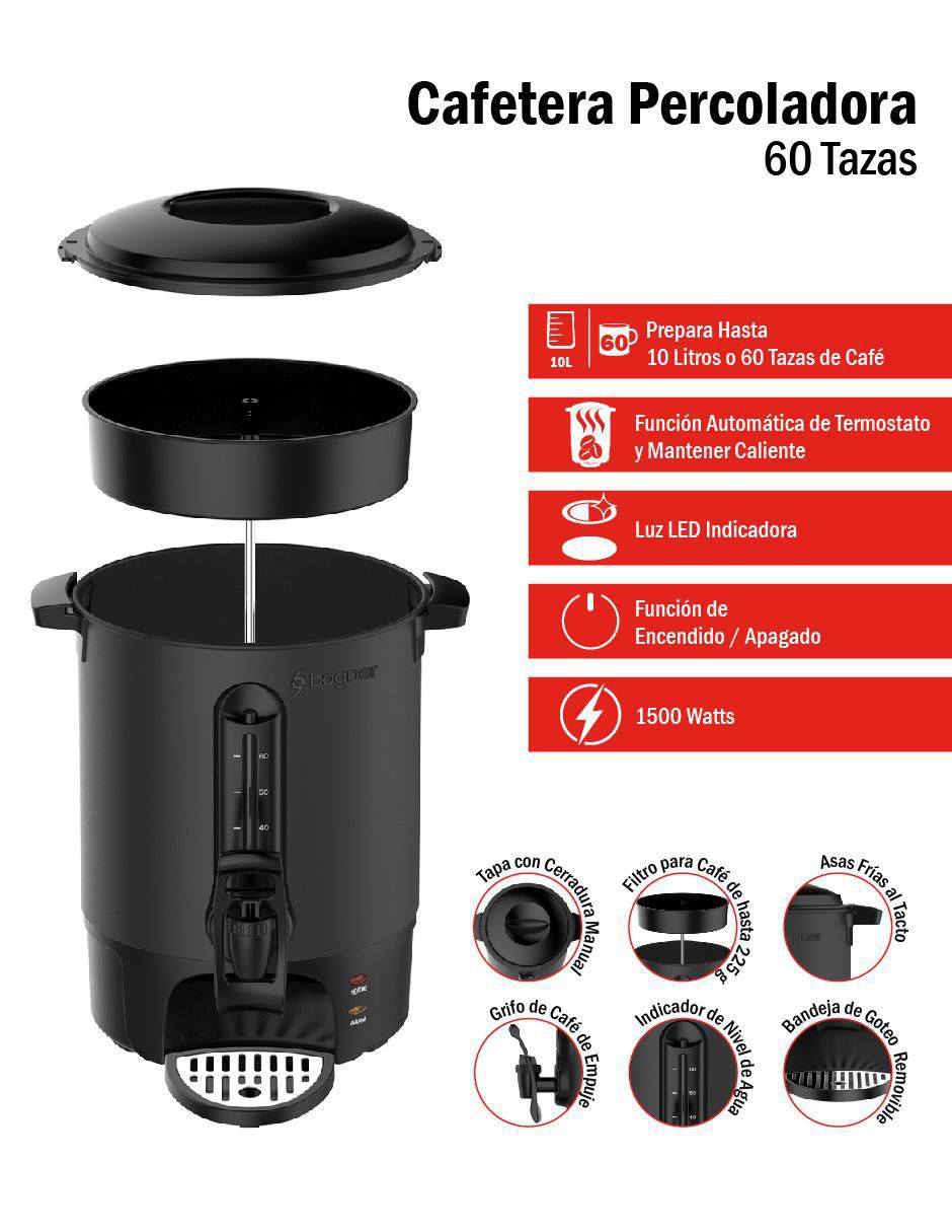 Percoladora Bogner 60 tazas