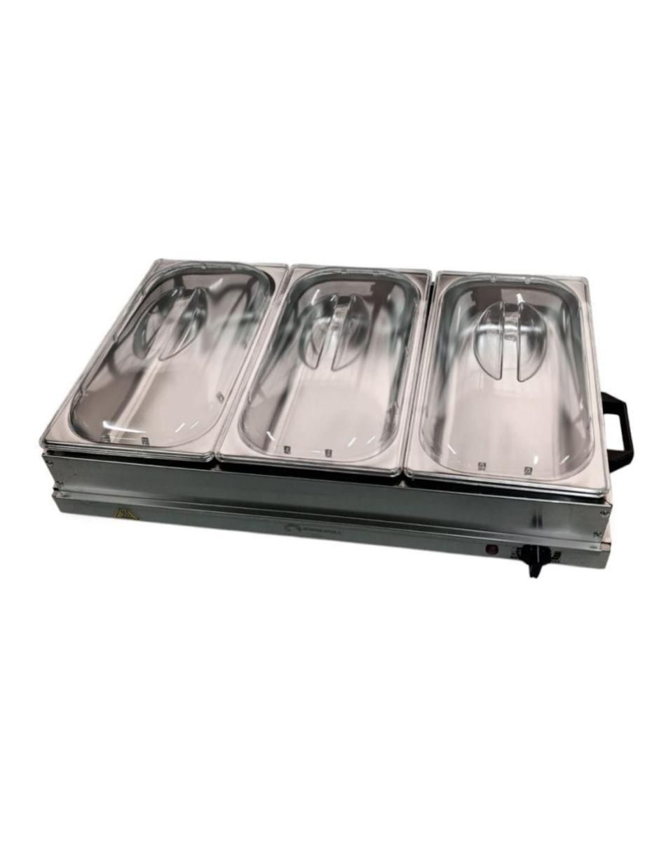 Bufetera de acero inoxidable Sorbull Eléctrica 3 compartimentos