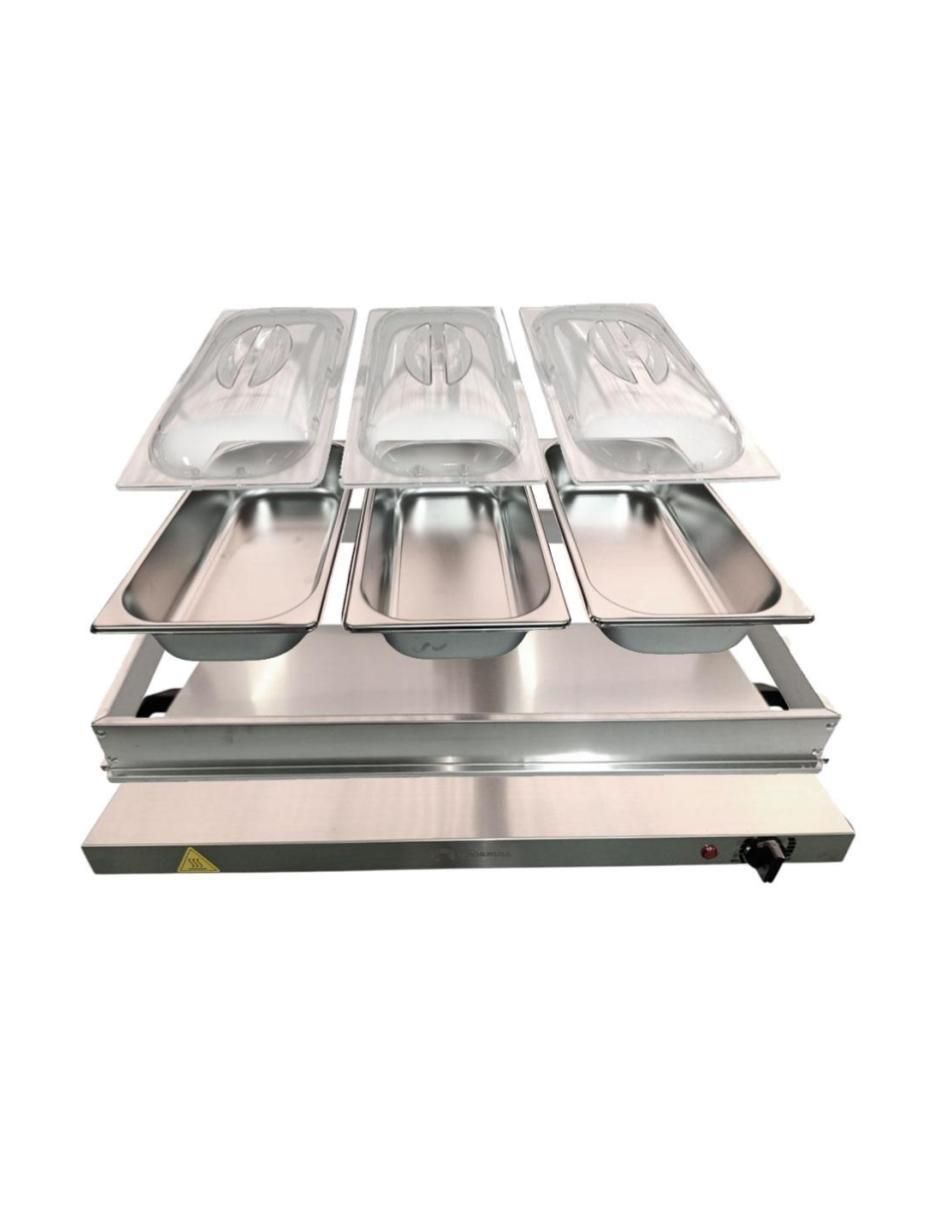 Bufetera de acero inoxidable Sorbull Eléctrica 3 compartimentos
