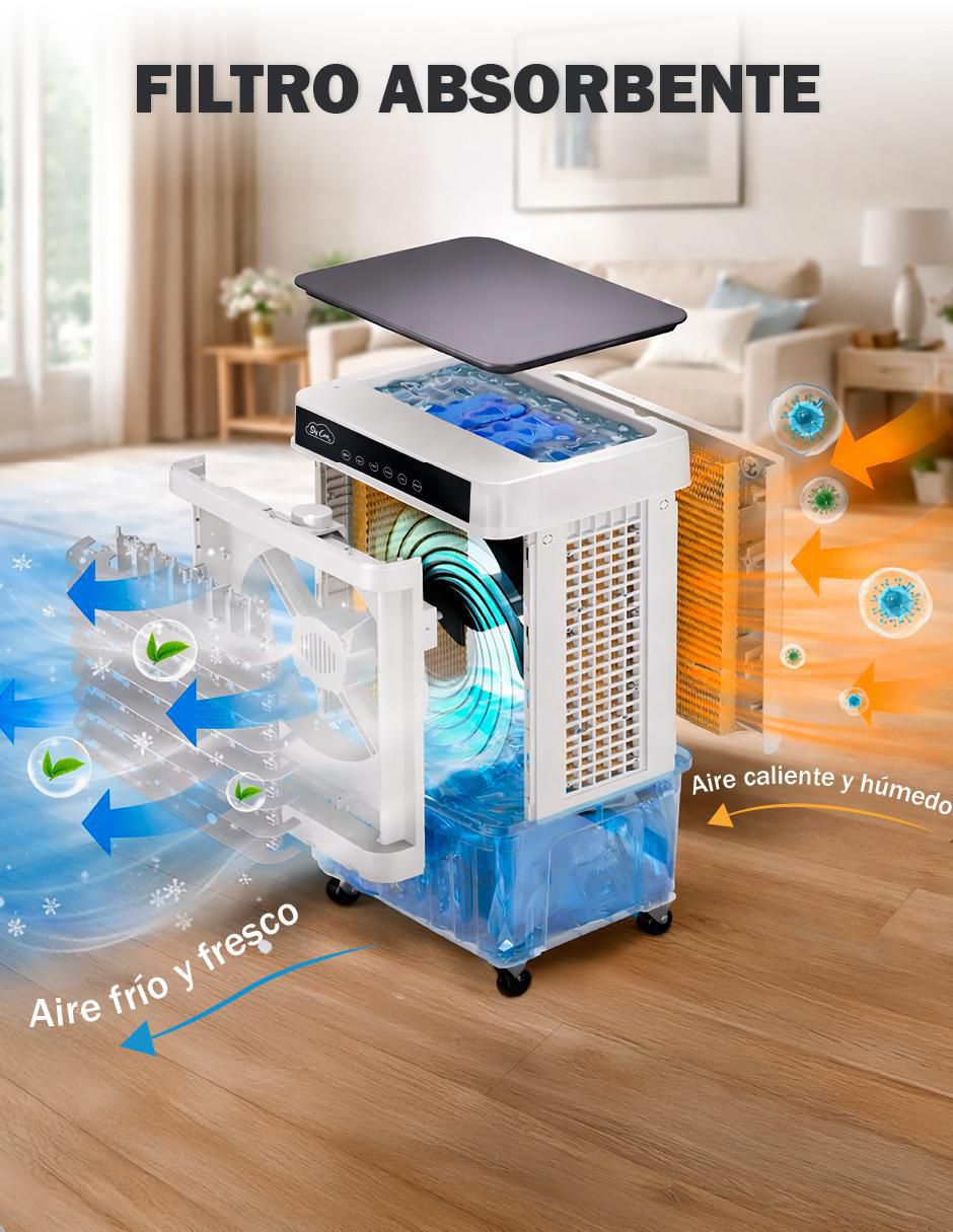 Aire acondicionado portátil Enfriador Evaporativo Frío 30 L 4