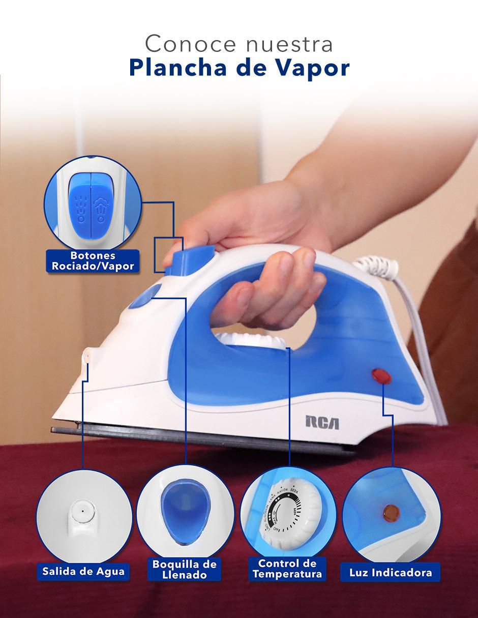 Plancha Rca rc-d508b suela acero inoxidable