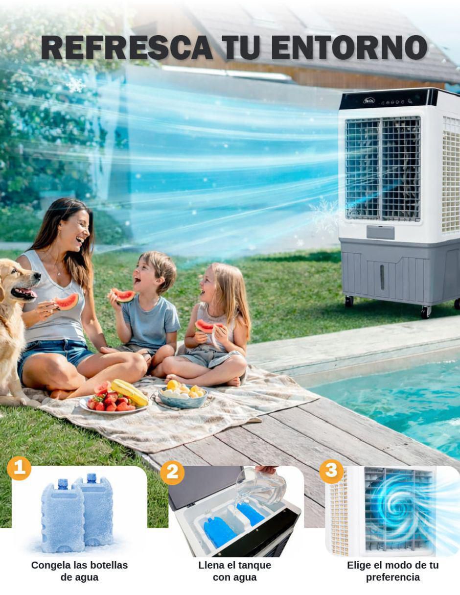 Aire acondicionado portátil Enfriador Evaporativo 55L Frío