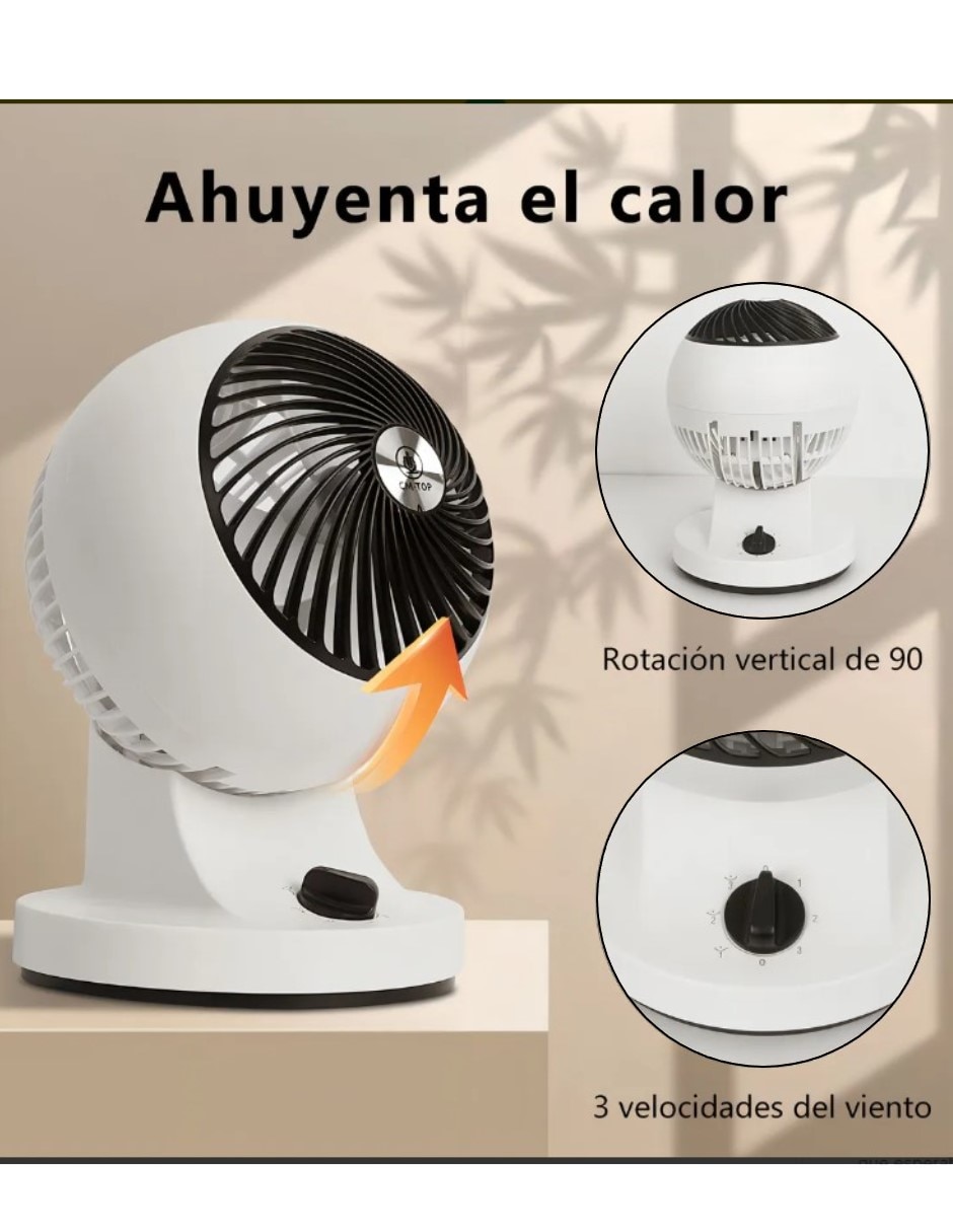Ventilador de escritorio cm top "con control remoto" (si aplica) 3 "velocidades"