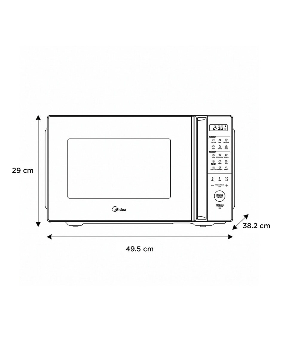 Horno de microondas convencional modelo MMDT11S2MG de 1.1 pies cúbicos 10