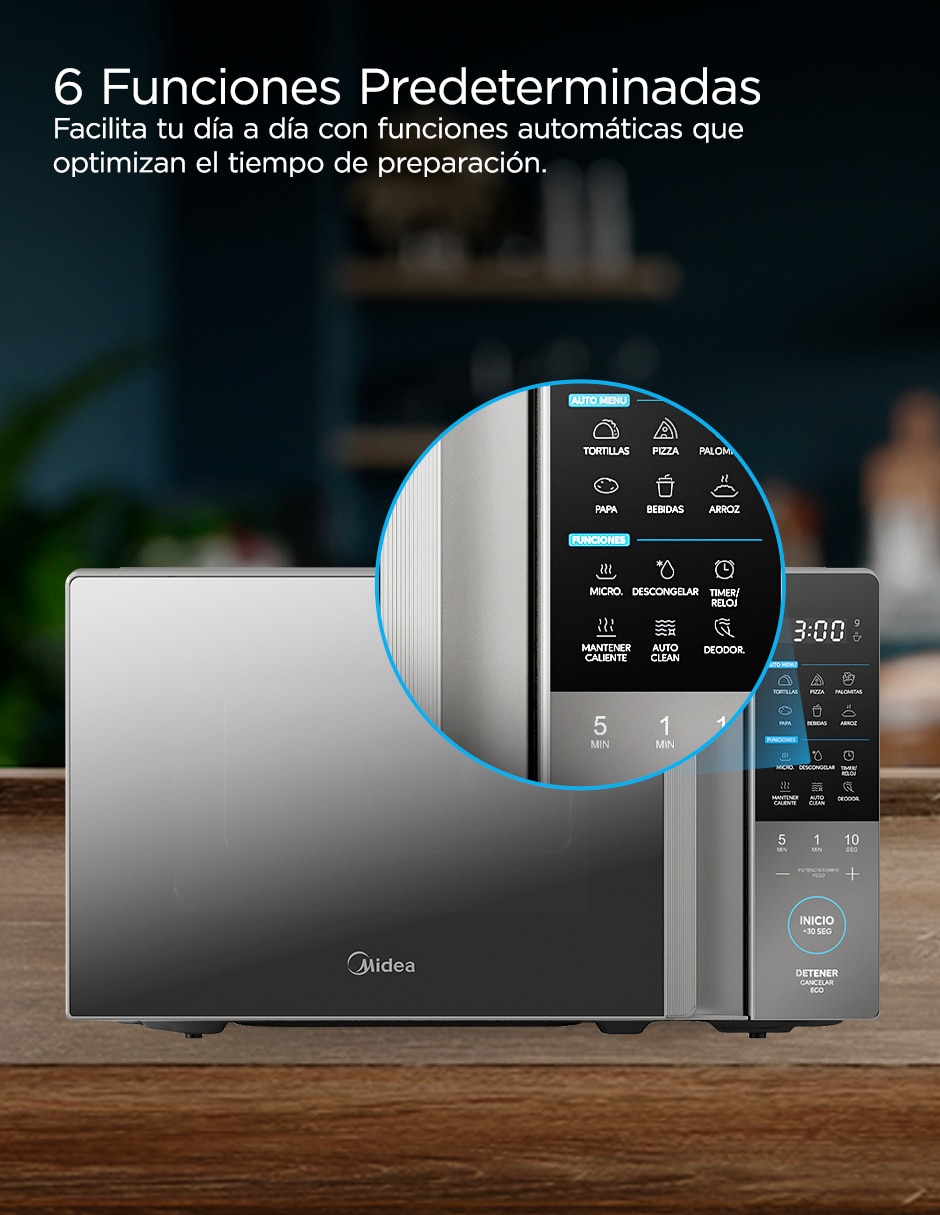 Horno de microondas convencional modelo MMDT11S2MG de 1.1 pies cúbicos 8