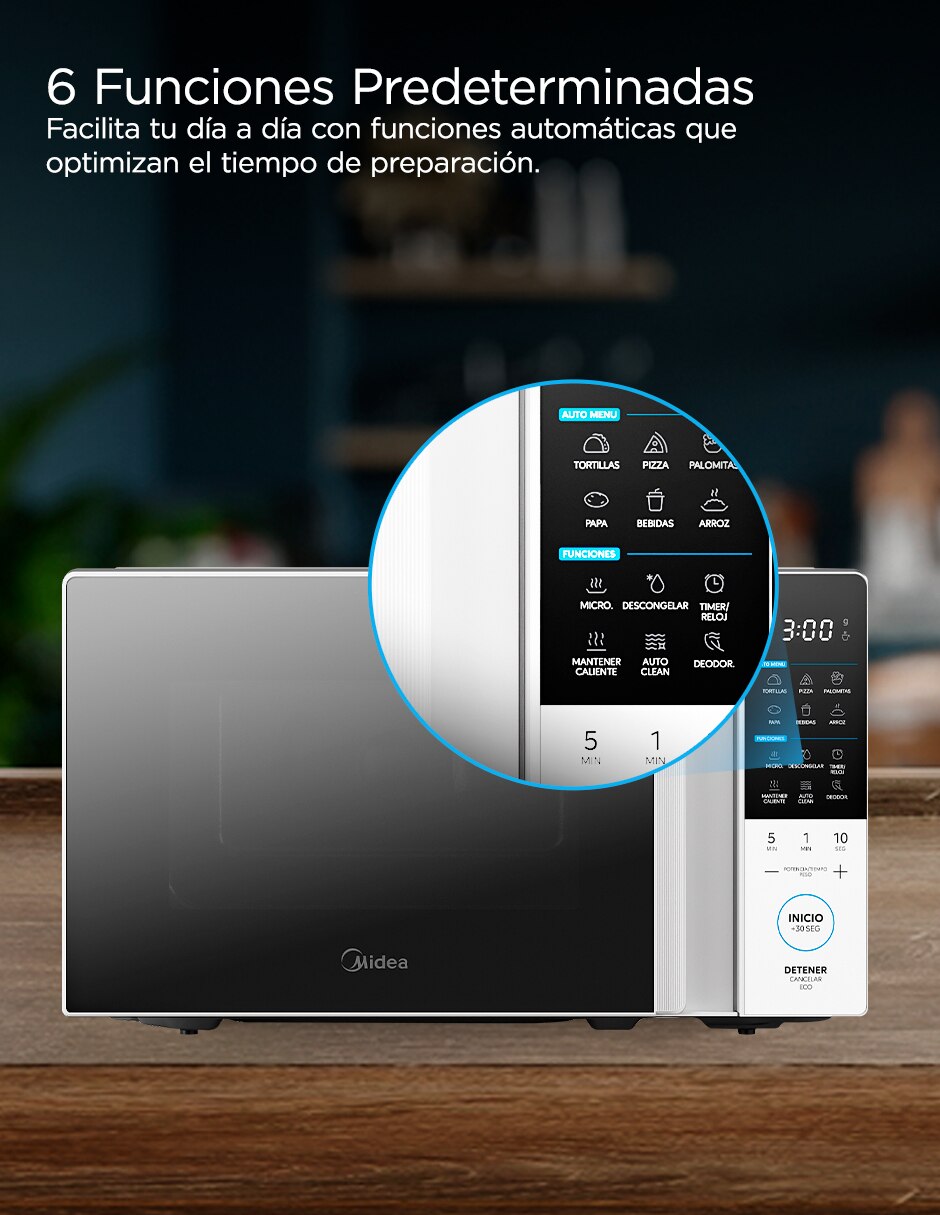 Horno de microondas convencional modelo mmdt07s2wb de 0.7 pies cúbicos 8