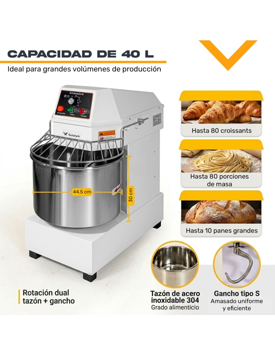 Amasadora industrial Gutstark MKZ-AMASA40LTIND