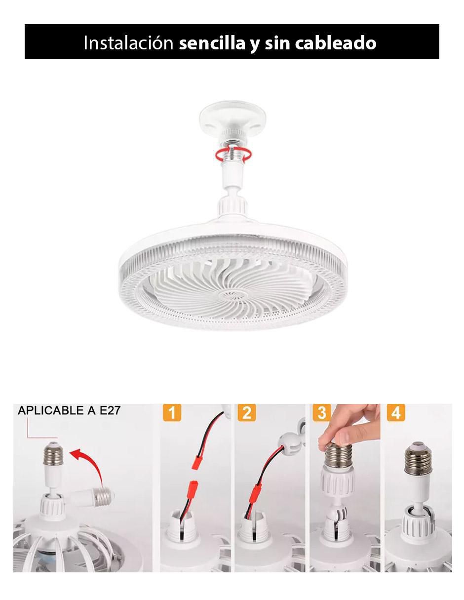 Ventilador de techo con control remoto 3 velocidades