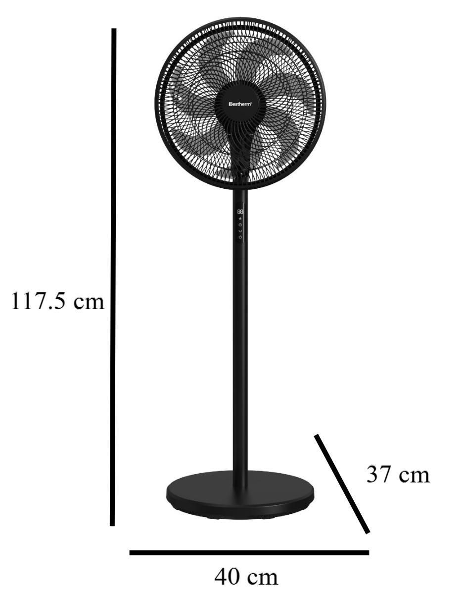 Ventilador de pedestal 3 velocidades 12