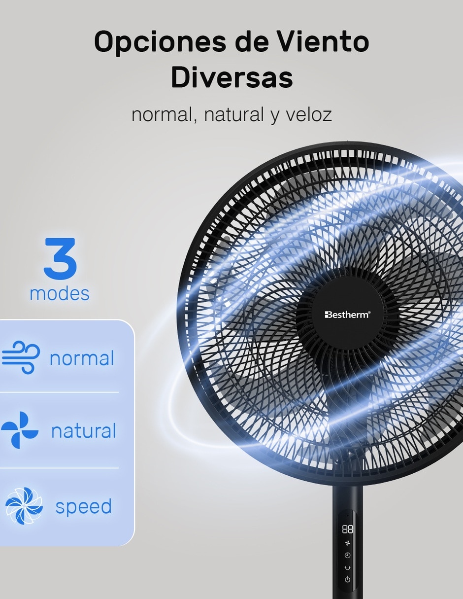 Ventilador de pedestal 3 velocidades 6