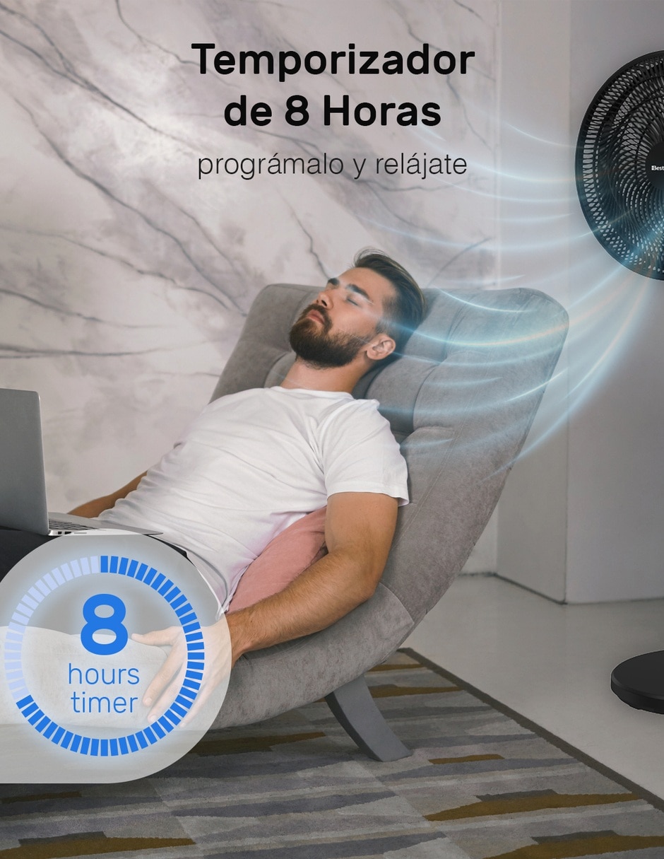 Ventilador de pedestal 3 velocidades 7