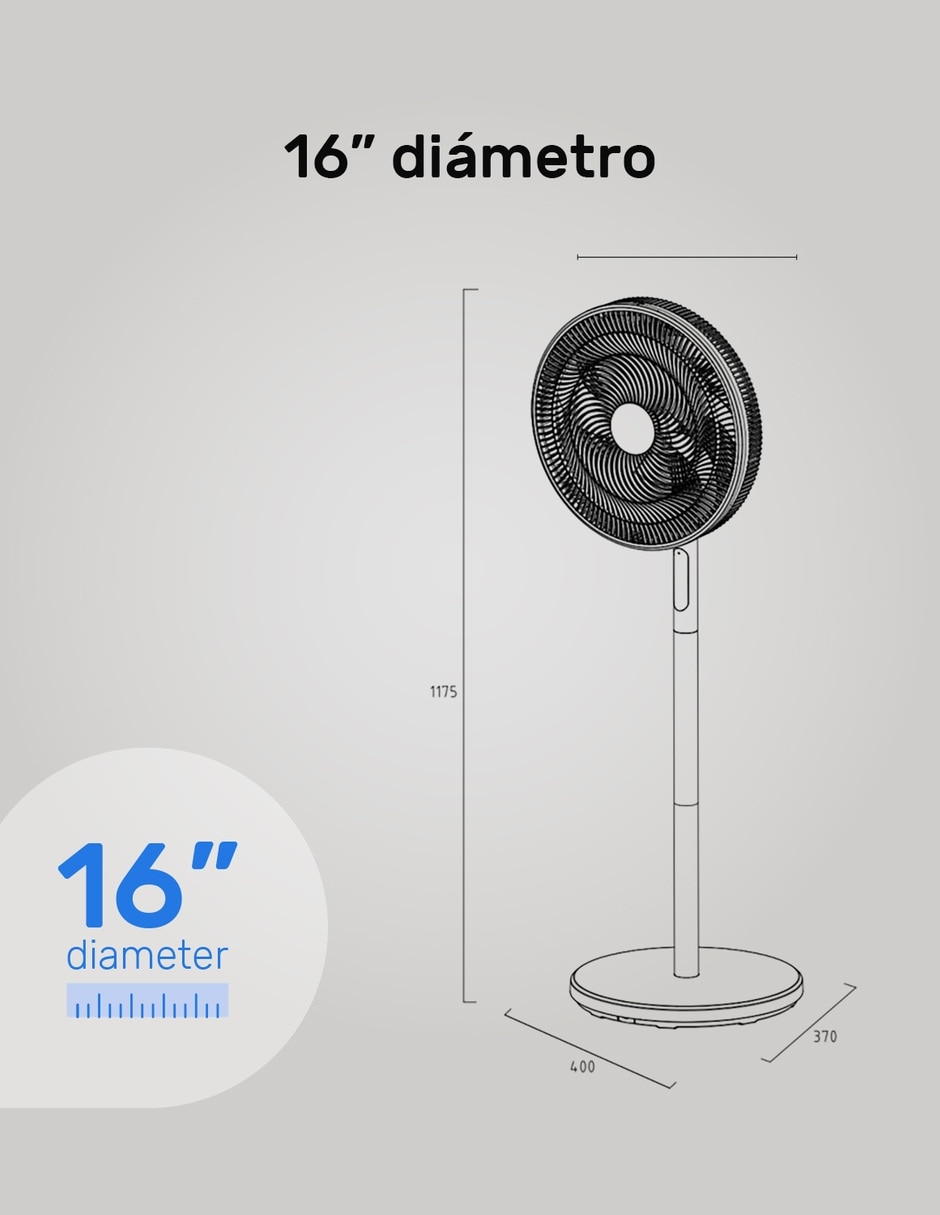 Ventilador de pedestal 3 velocidades 9