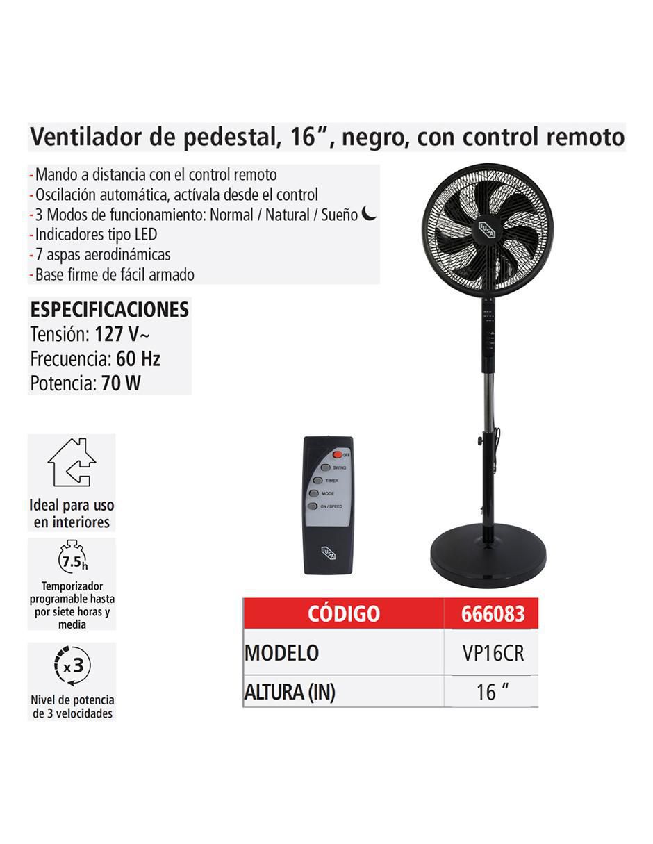 Ventilador de pedestal Iusa con control remoto 3 velocidades