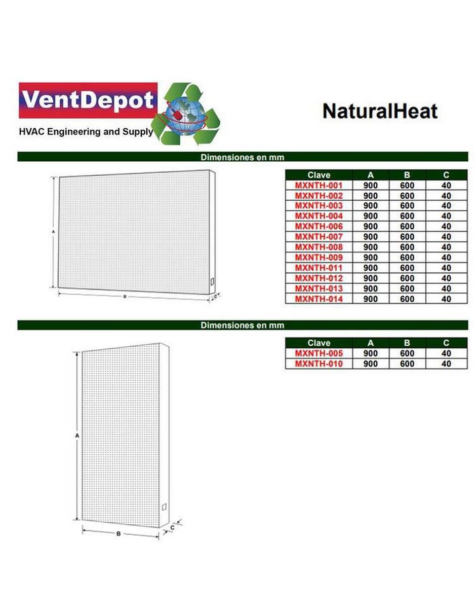 Calefactor de pared eléctrico de 100 V