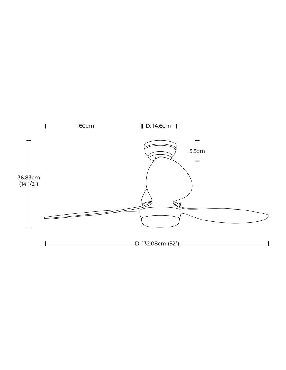 Ventilador de techo Lumimexico con control remoto 6 velocidades