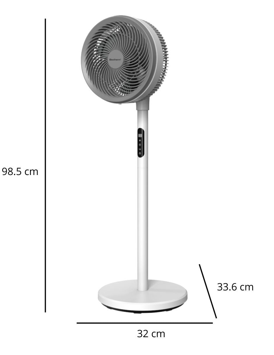 Ventilador de pedestal con control remoto 12 velocidades 16