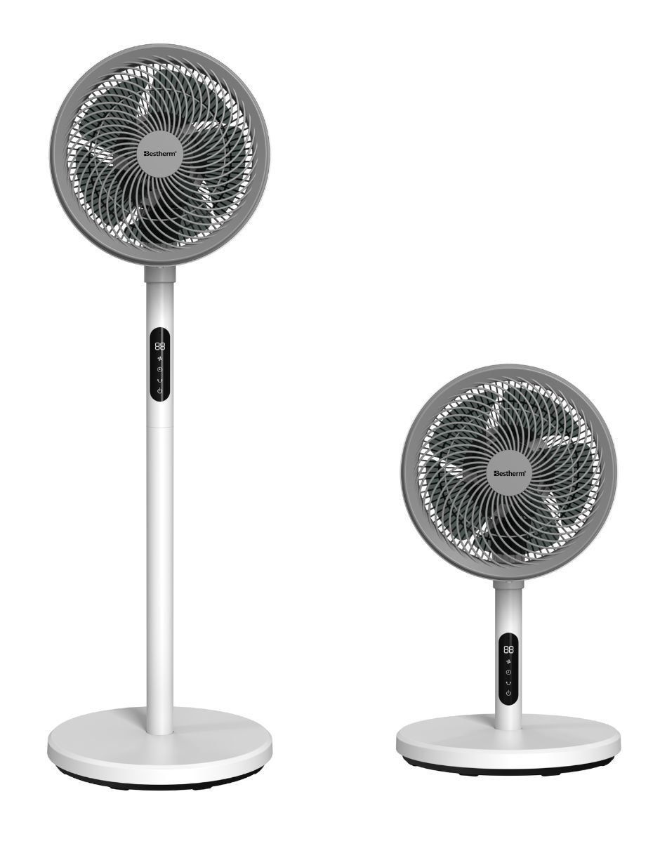 Ventilador de pedestal con control remoto 12 velocidades 8