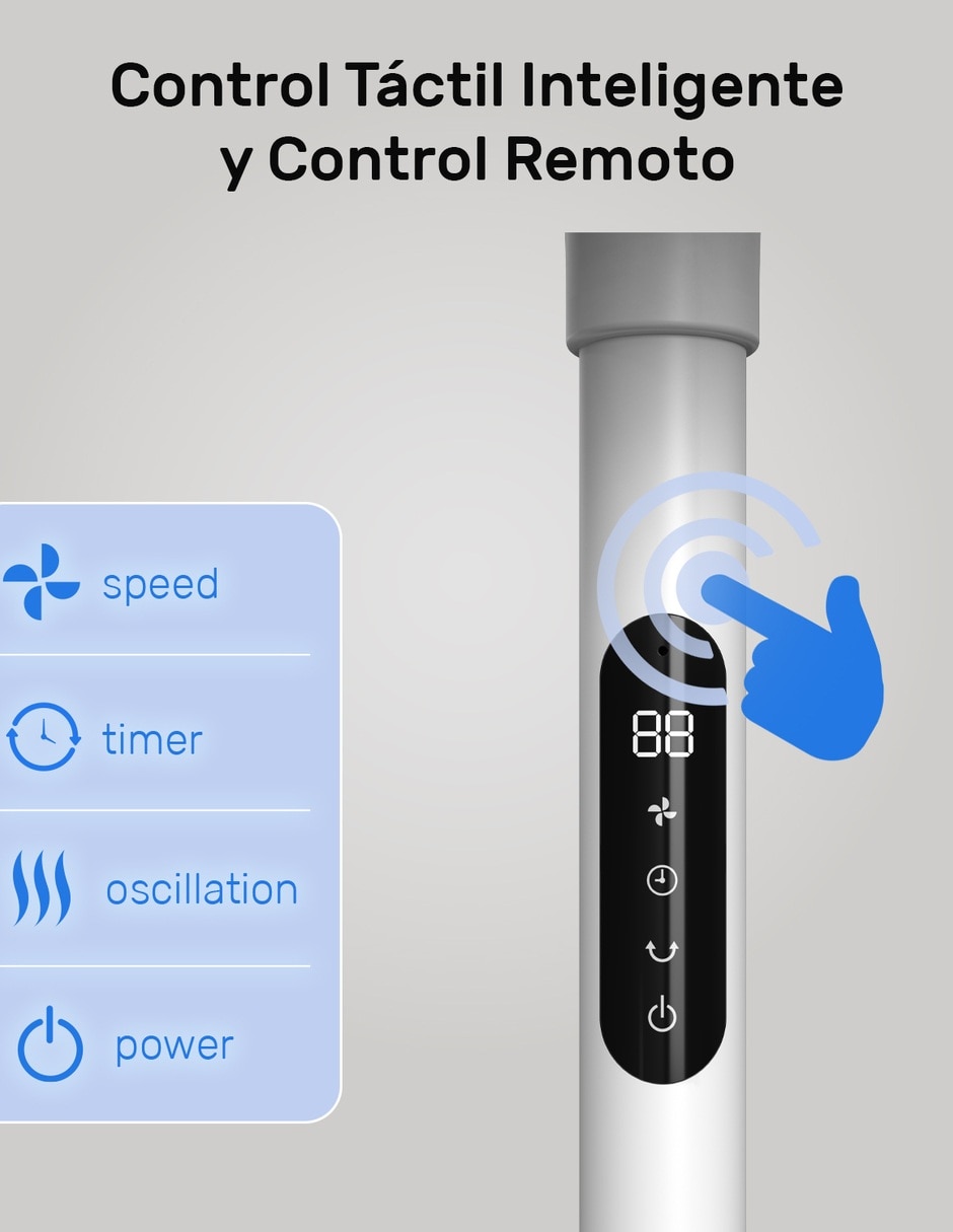 Ventilador de pedestal con control remoto 12 velocidades 10