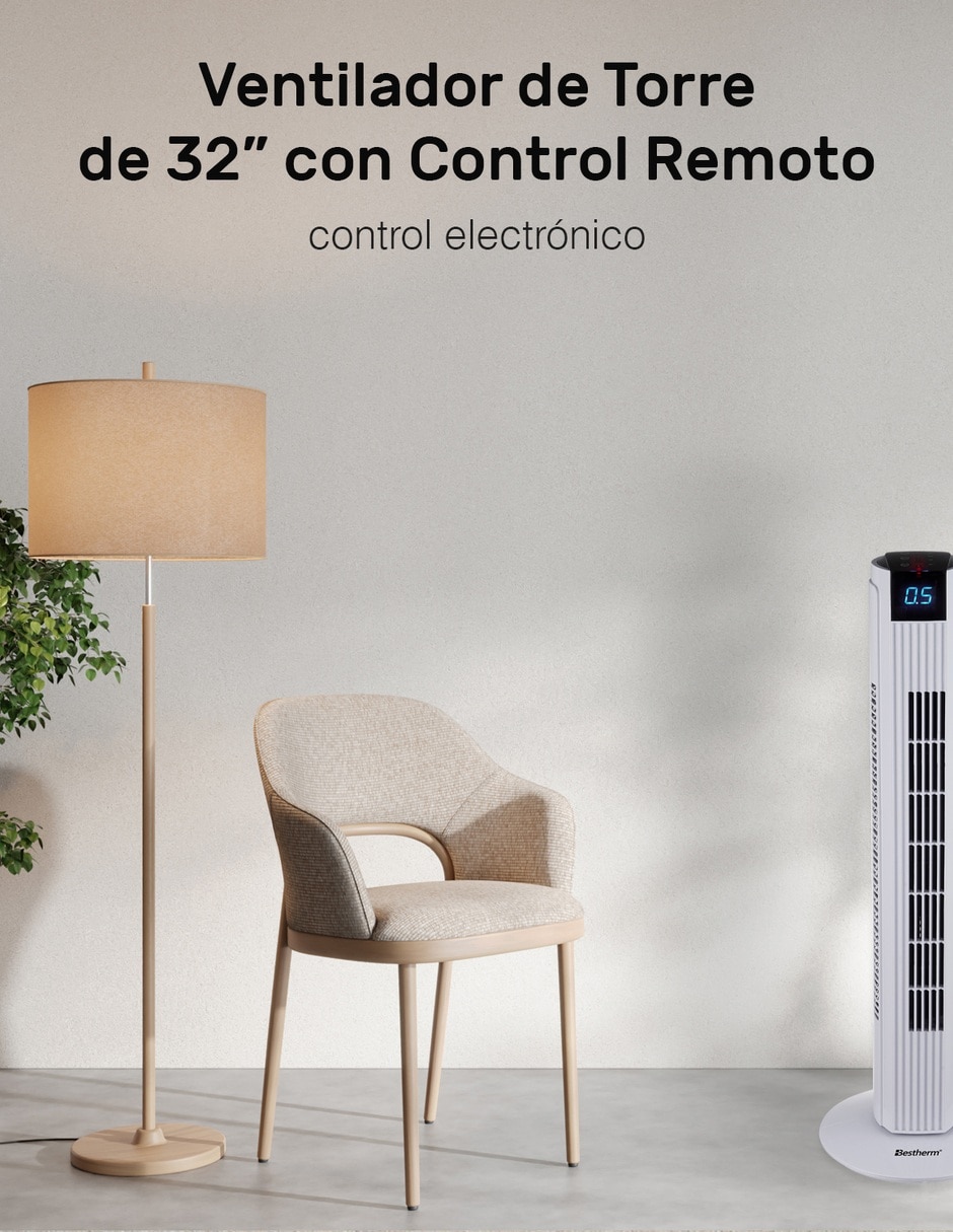 Ventilador de torre con control remoto 3 velocidades 13