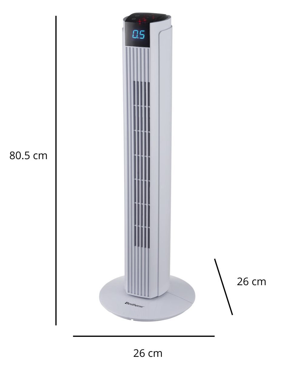Ventilador de torre con control remoto 3 velocidades 14
