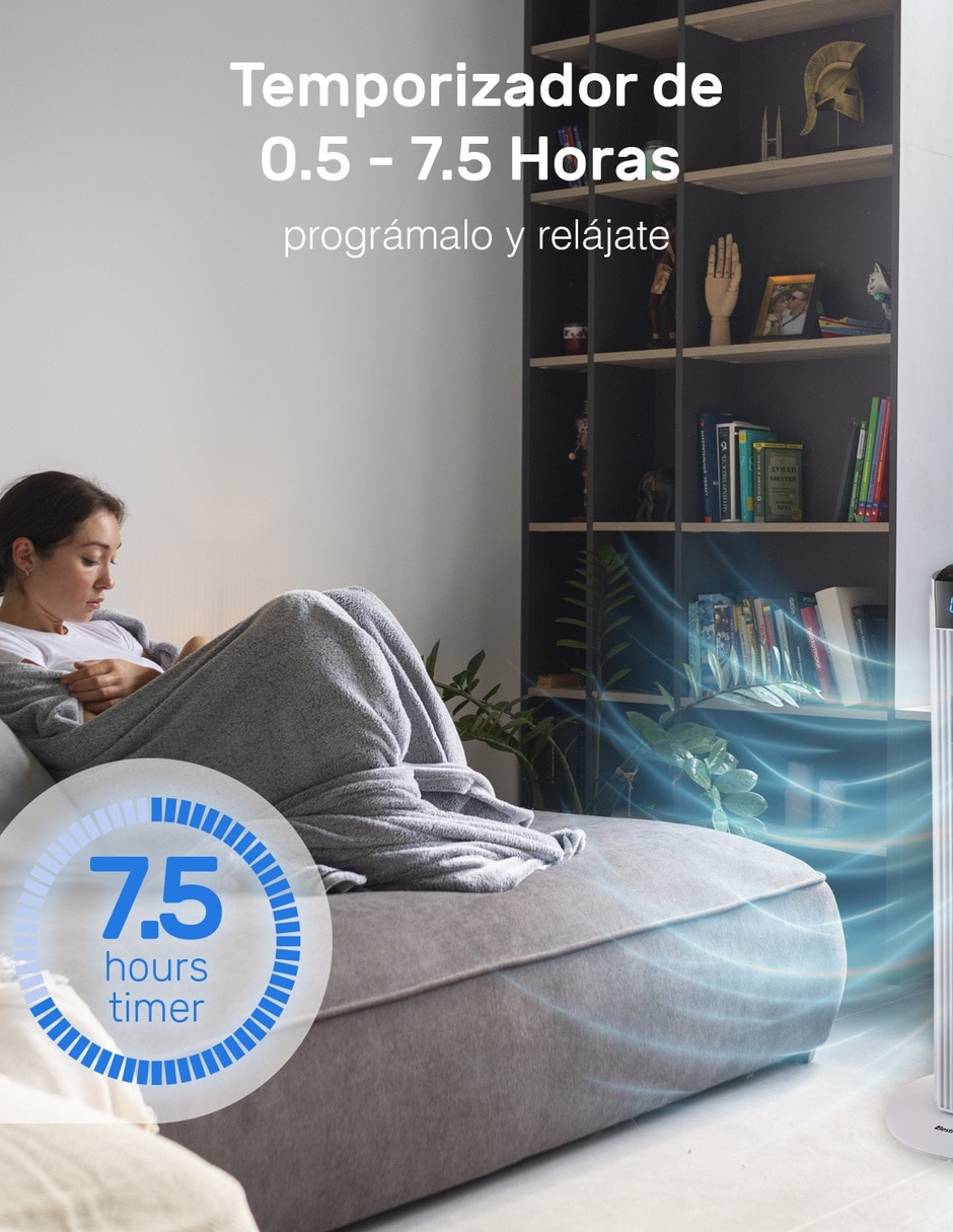 Ventilador de torre con control remoto 3 velocidades 7