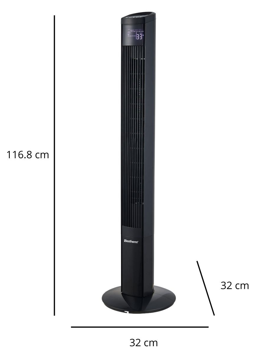 Ventilador de torre con control remoto 3 velocidades 15
