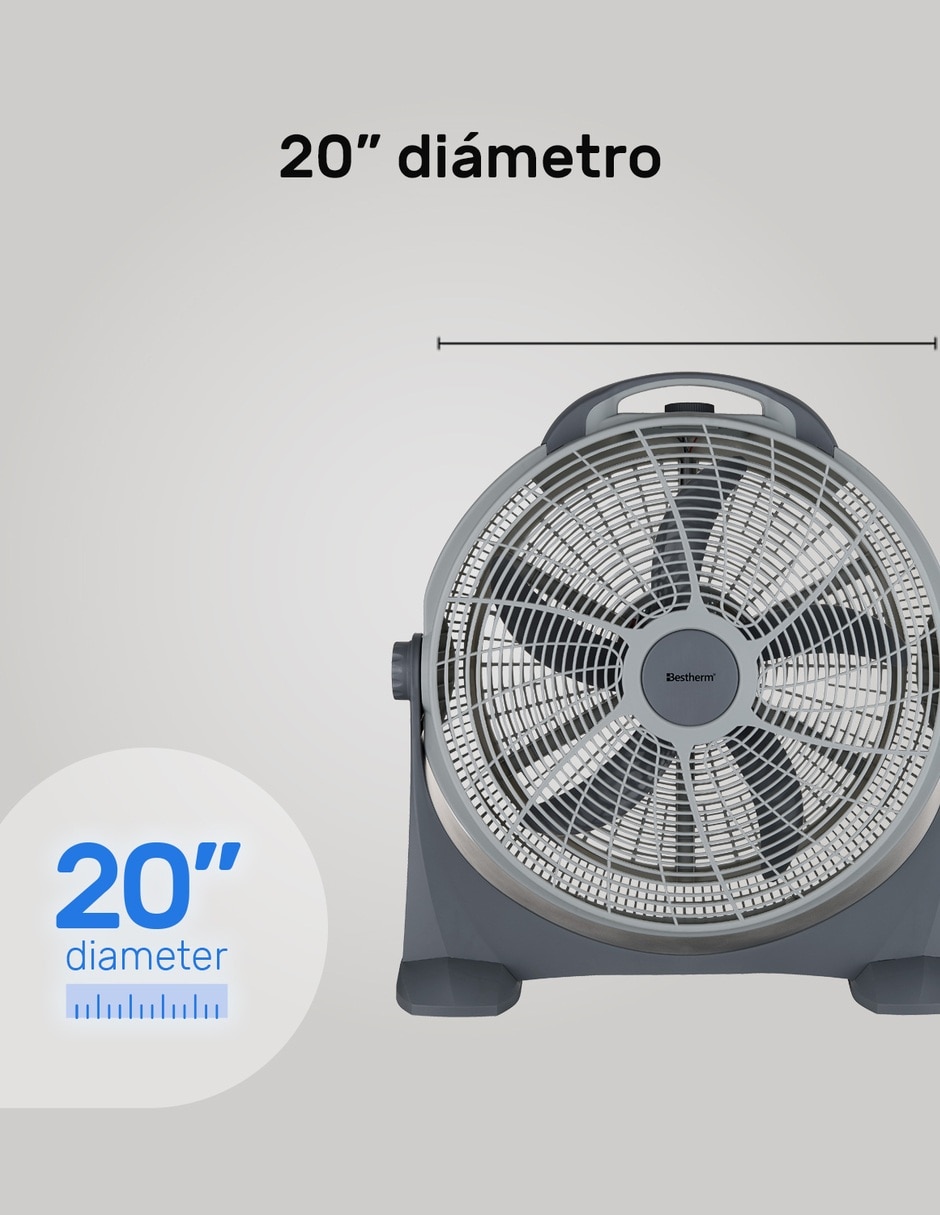 Ventilador de piso 3 velocidades 8