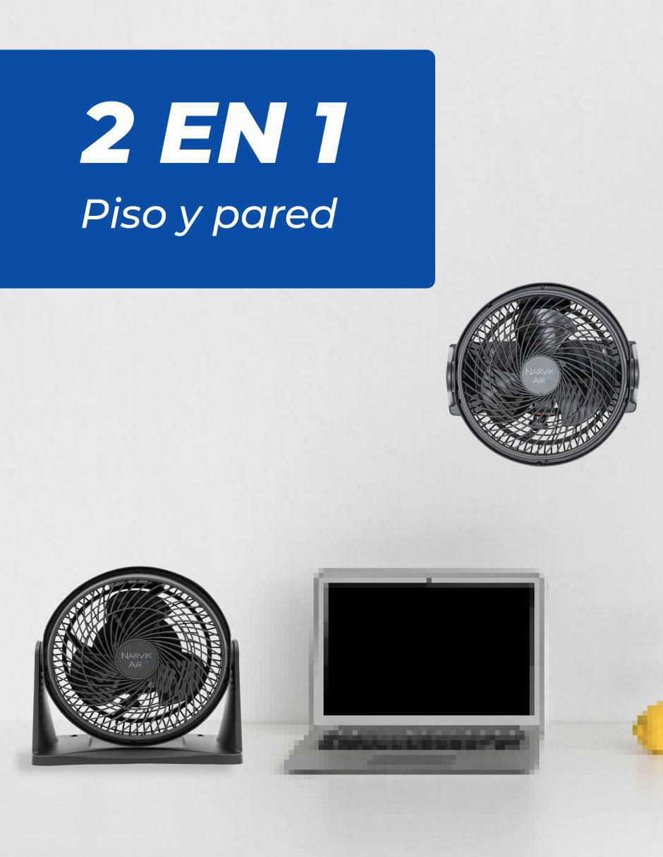 Ventilador 2 en 1 Narvik 3 velocidades