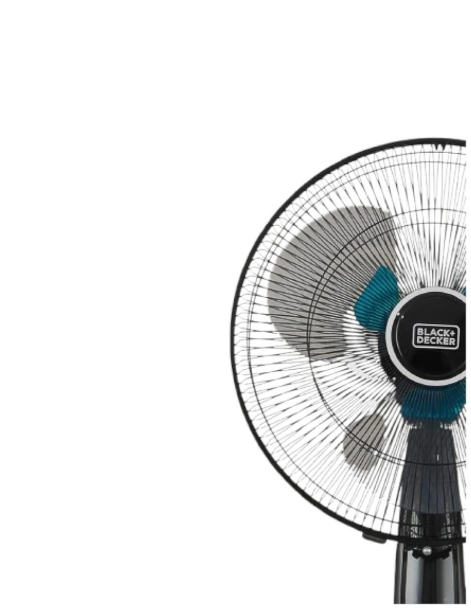 Ventilador de pedestal Black+Decker con control remoto 3 velocidades