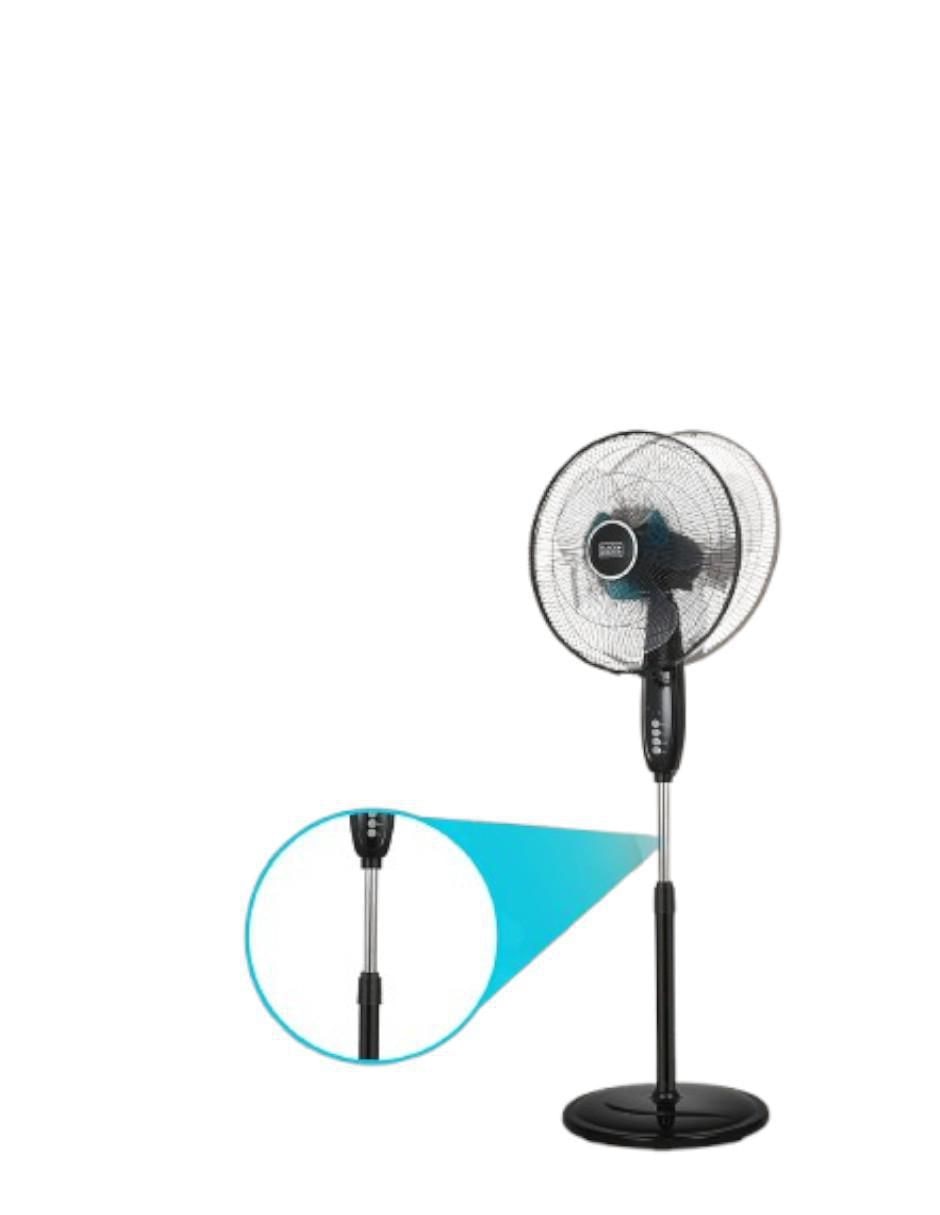 Ventilador de pedestal con control remoto 3 velocidades