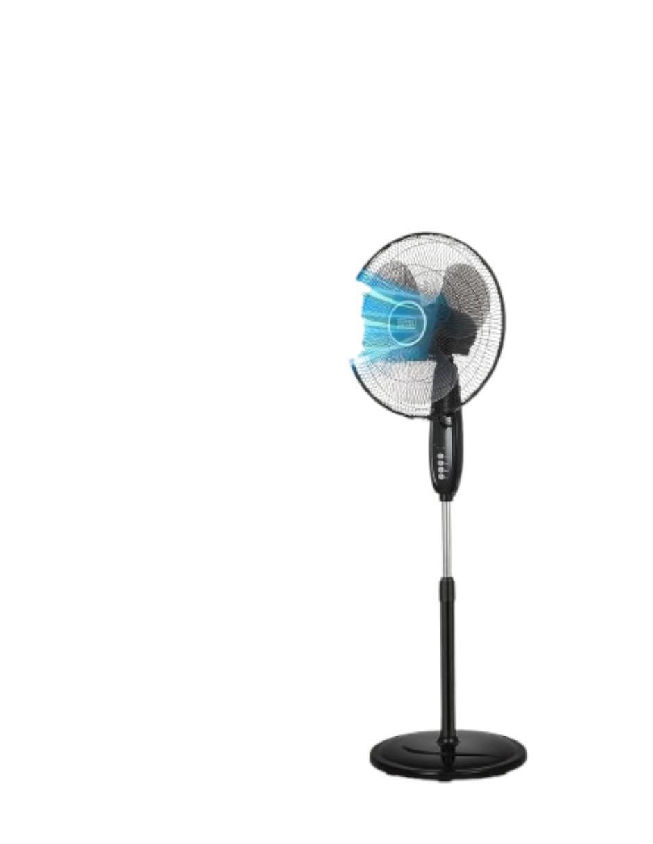 Ventilador de pedestal Black+Decker con control remoto 3 velocidades