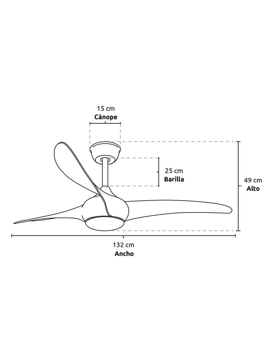 Ventilador de techo con control remoto 5 velocidades 6