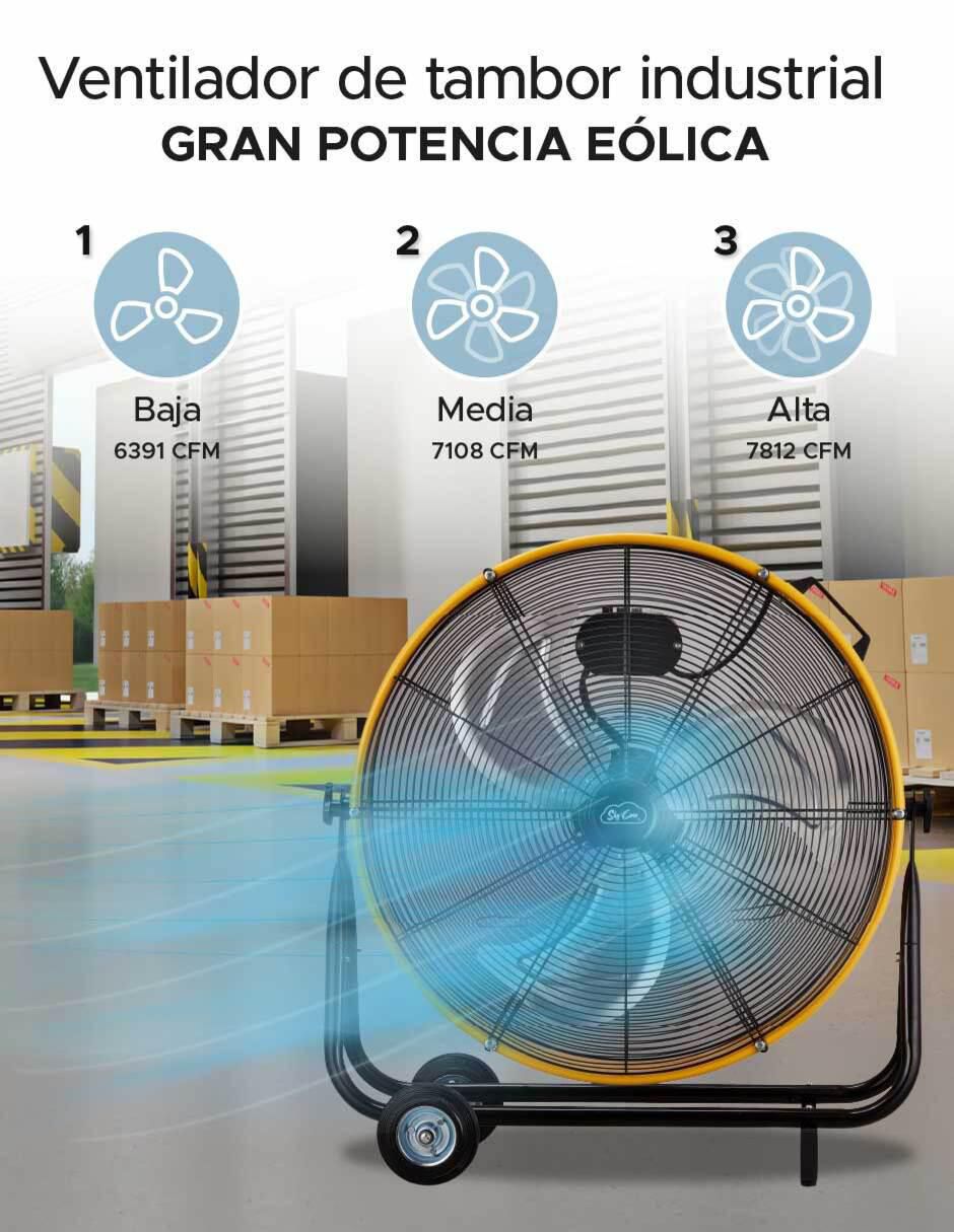 Ventilador de piso con control remoto 3 velocidades 4