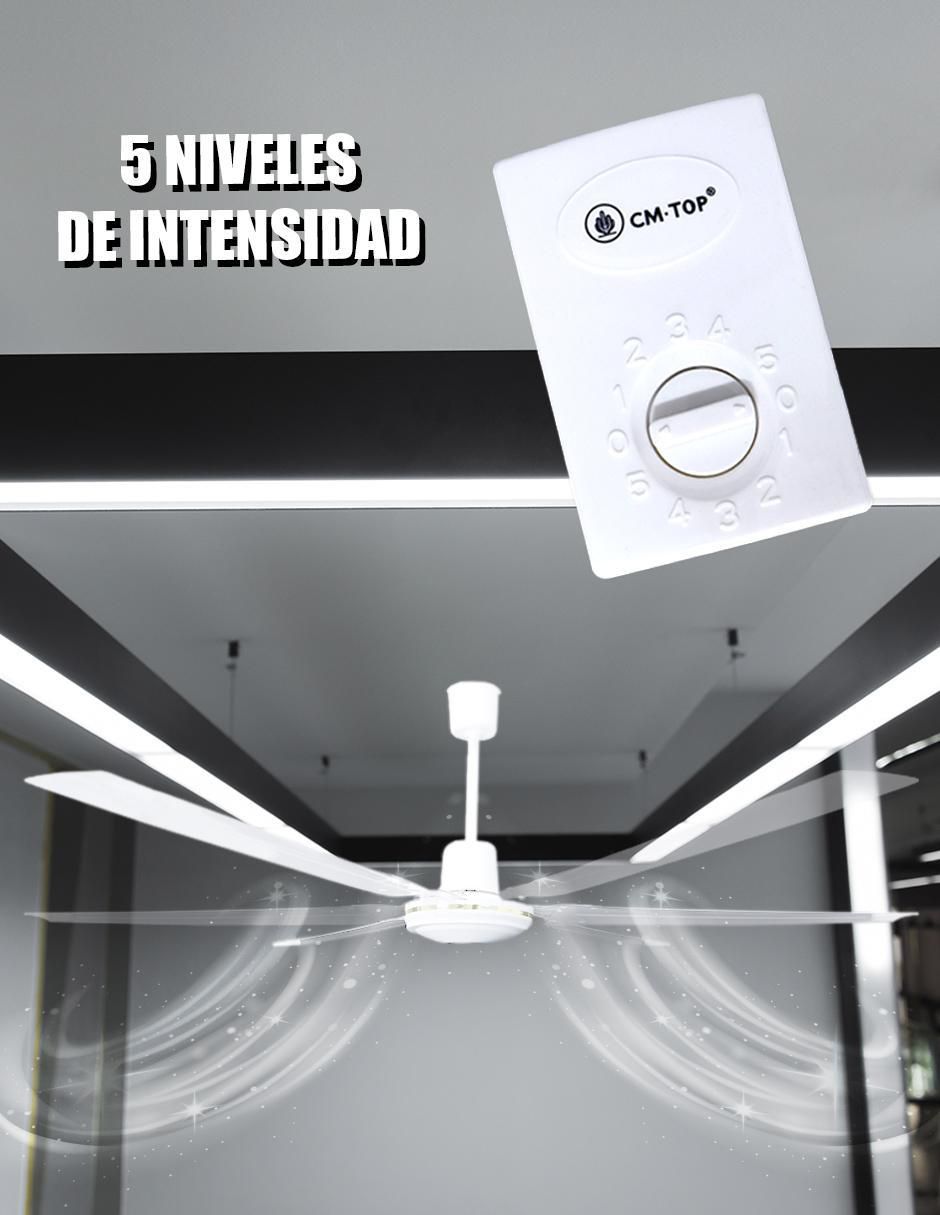 Ventilador de techo con control remoto 5 velocidades