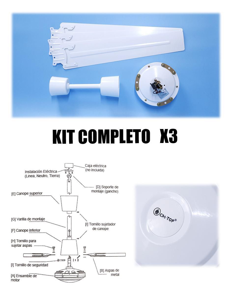 Ventilador de techo Cm Top con control remoto 5 velocidades