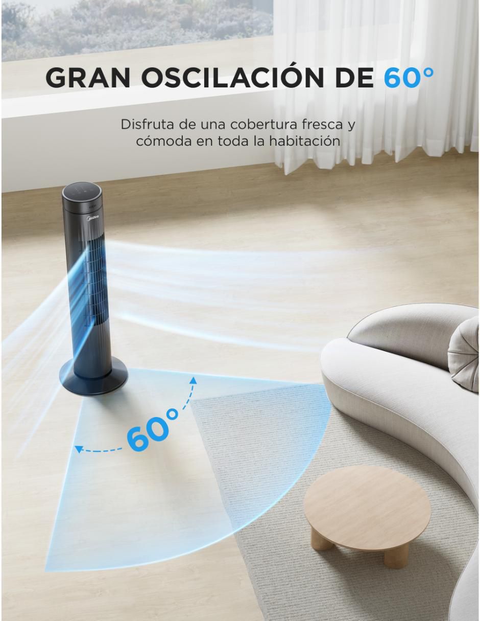Ventilador de torre Sí 3 velocidades