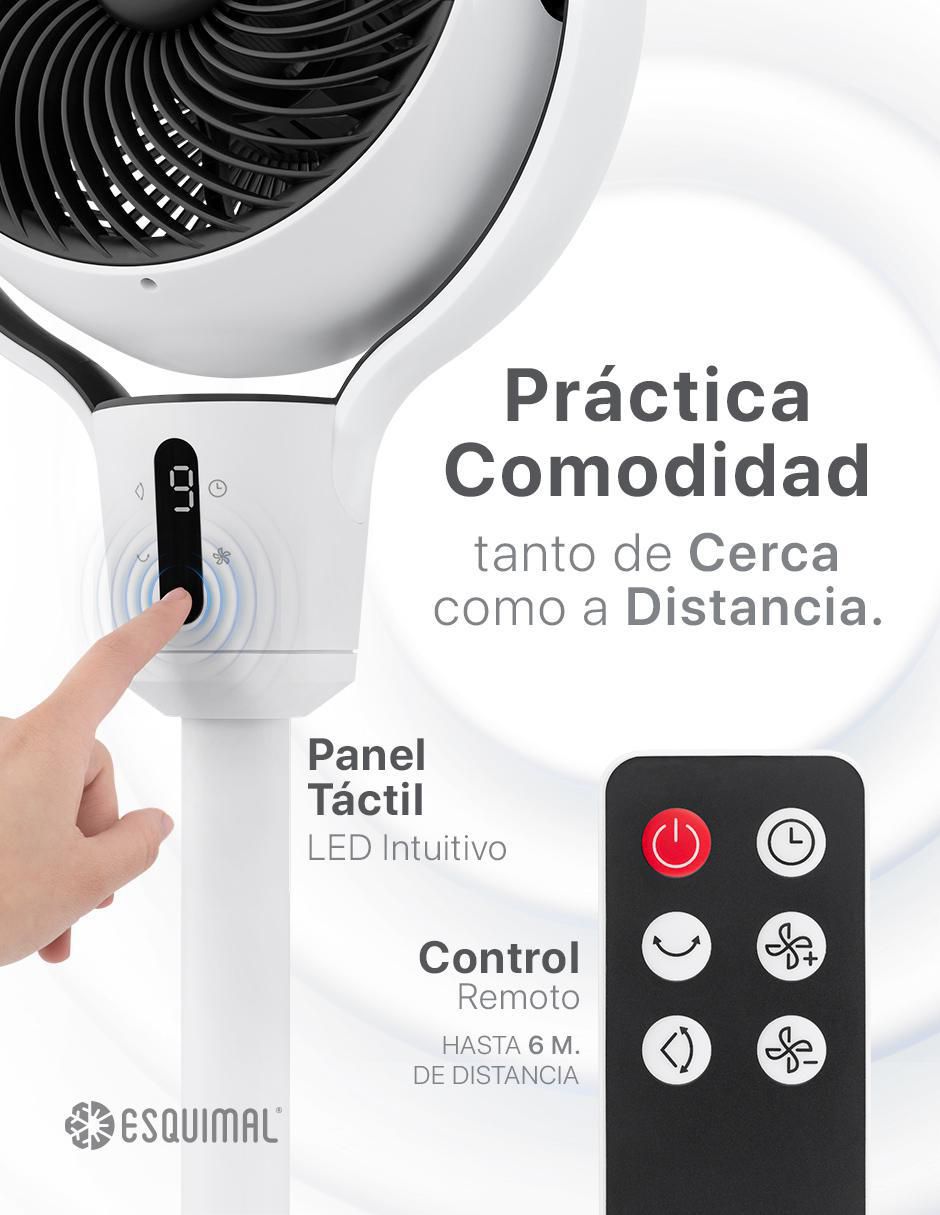 Ventilador de pedestal Esquimal con control remoto 9 velocidades