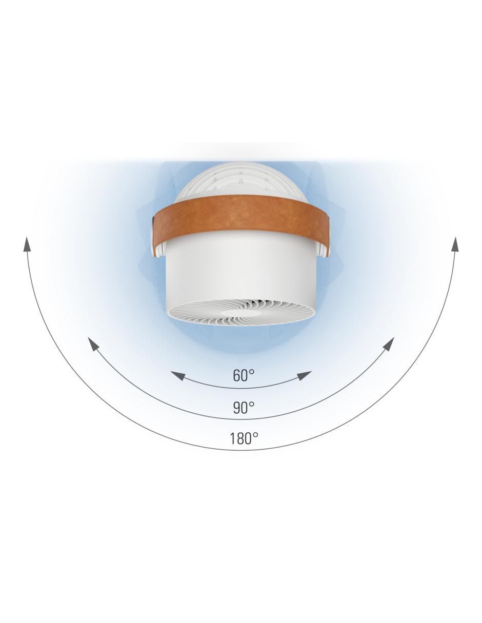 Ventilador de mesa con control remoto 4 velocidades 8