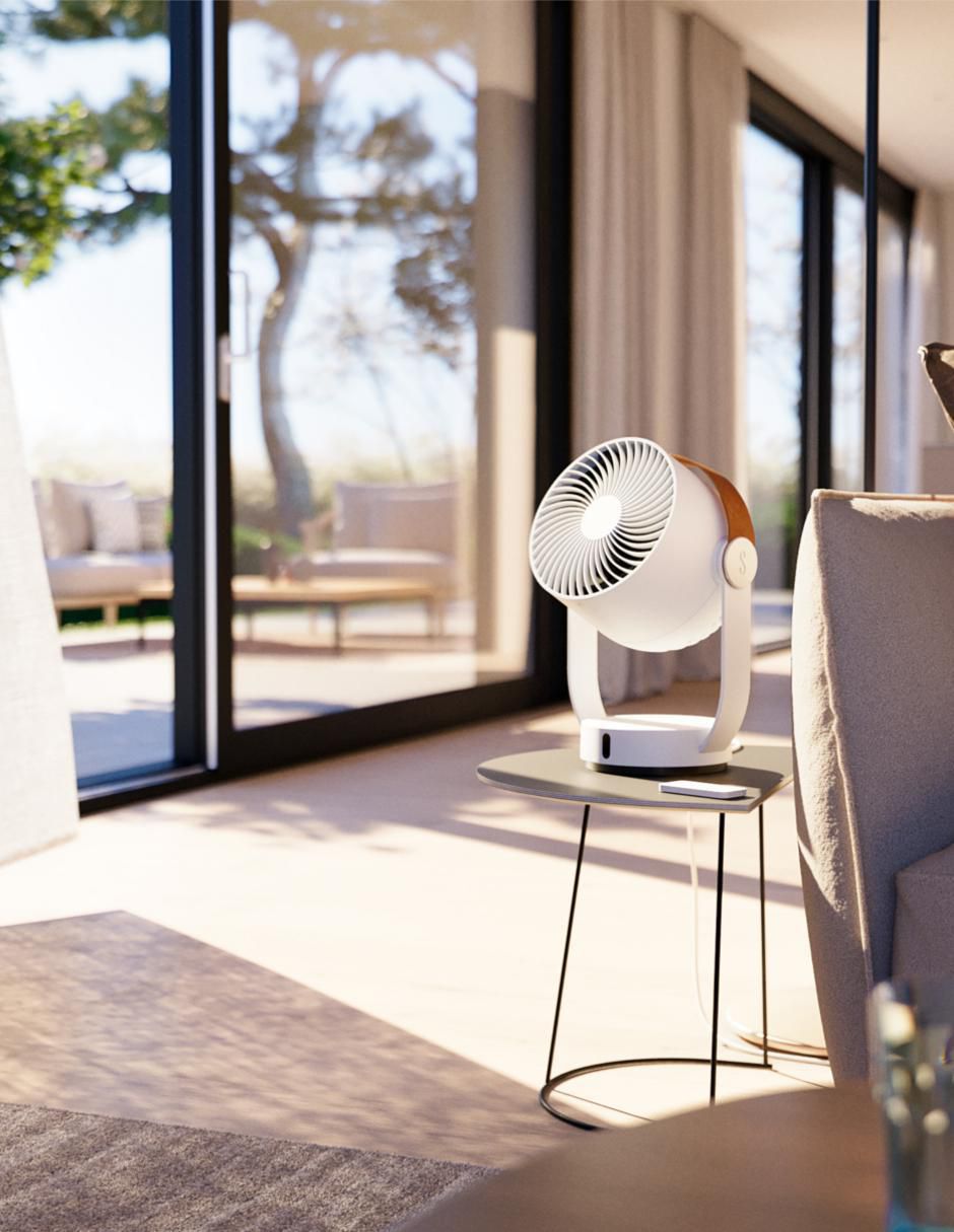 Ventilador de mesa con control remoto 4 velocidades 10
